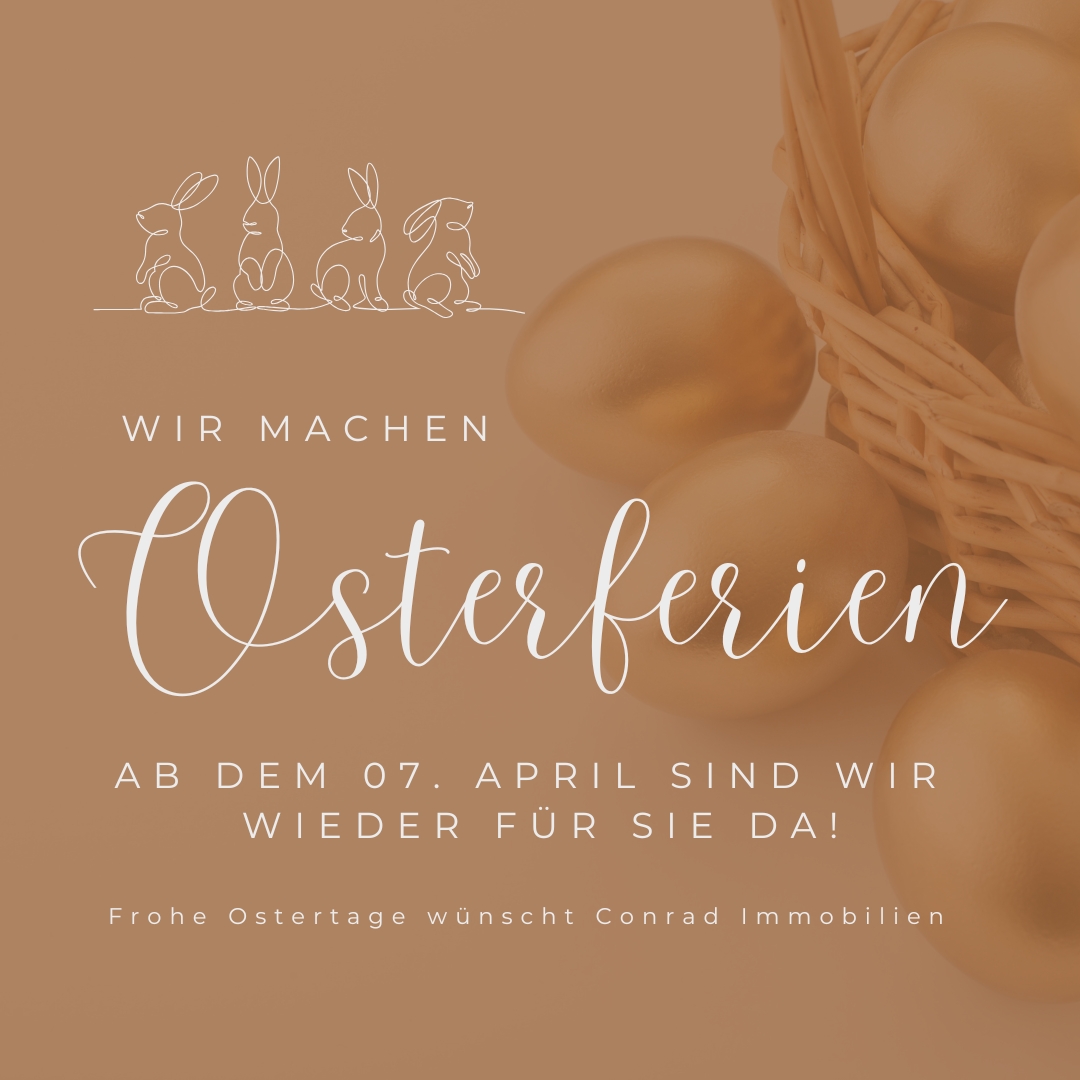 Braun Weiß Kalligraphie Ostern Instagram Beitrag
